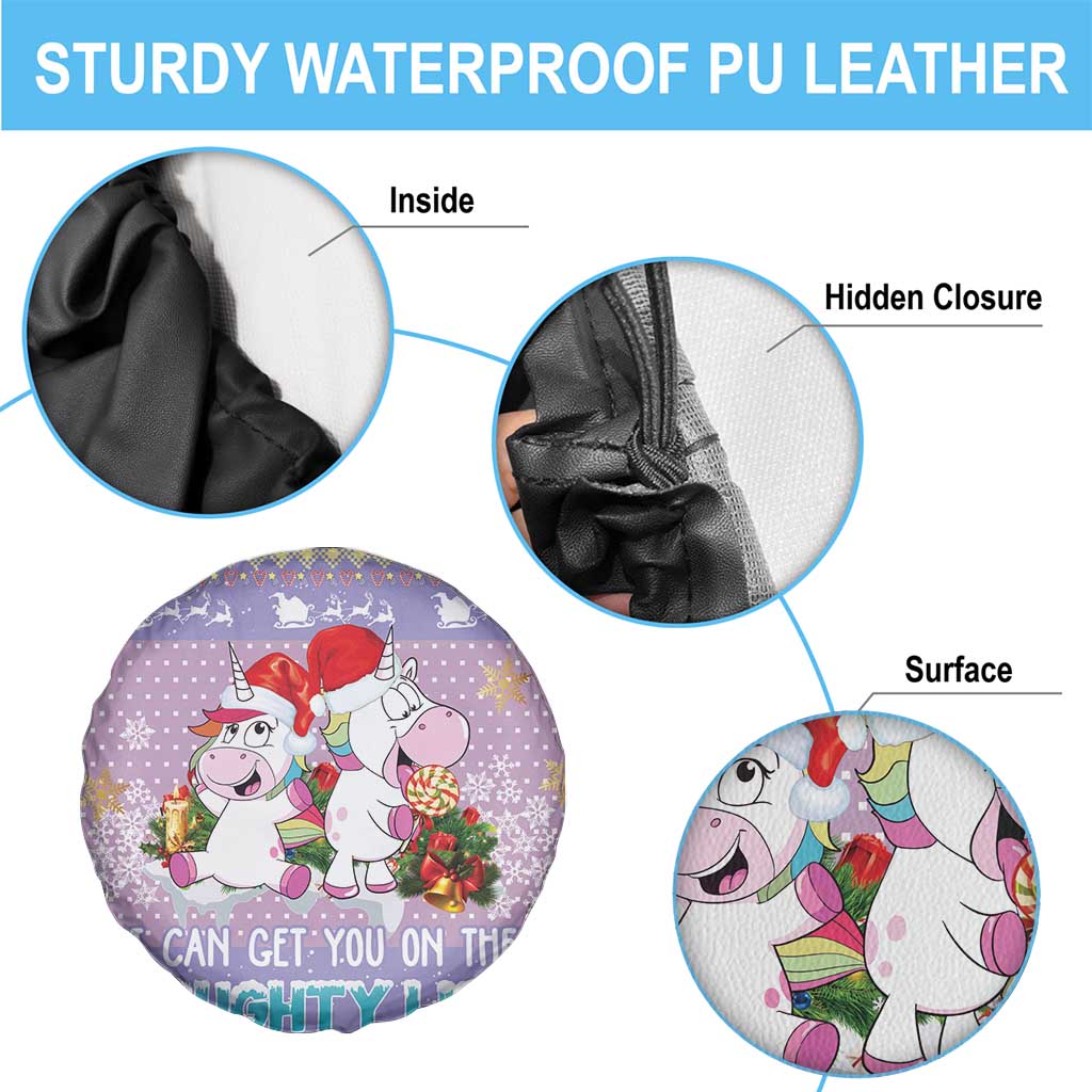 Unicorn Naughty List Spare Tire Cover Christmas Funny - Wonder Print Shop