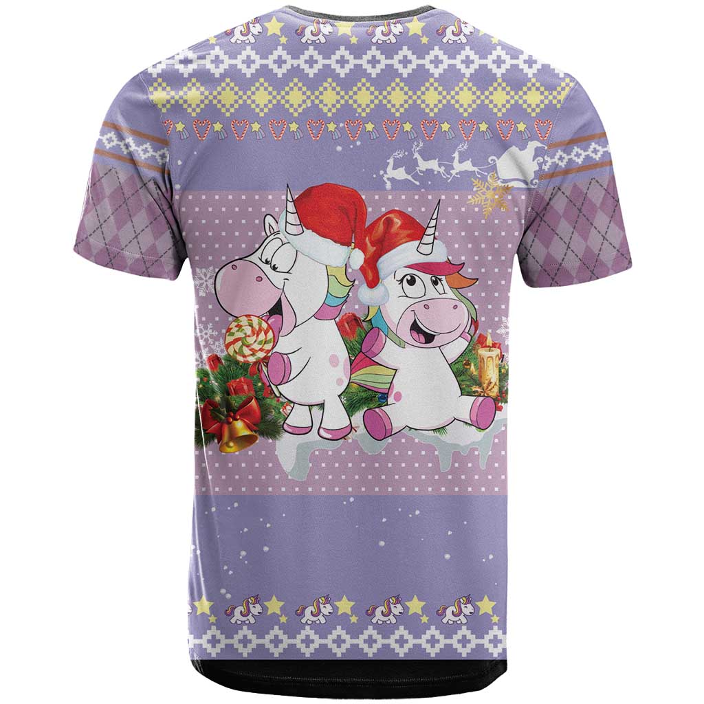 Unicorn Naughty List T Shirt Christmas Funny - Wonder Print Shop
