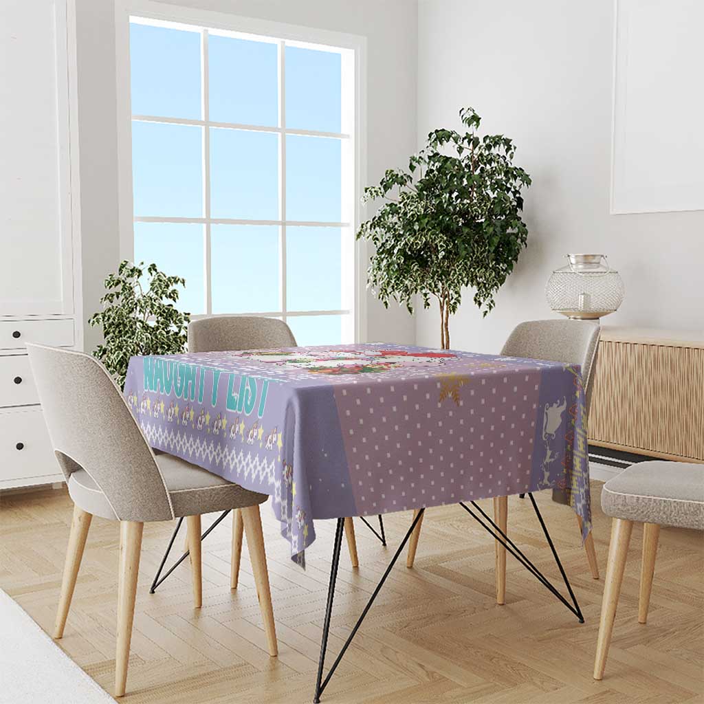 Unicorn Naughty List Tablecloth Christmas Funny - Wonder Print Shop