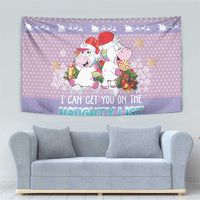 Unicorn Naughty List Tapestry Christmas Funny - Wonder Print Shop