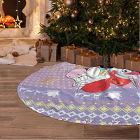 Unicorn Naughty List Tree Skirt Christmas Funny - Wonder Print Shop