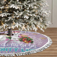Unicorn Naughty List Tree Skirt Christmas Funny - Wonder Print Shop