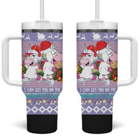 Unicorn Naughty List Tumbler With Handle Christmas Funny - Wonder Print Shop