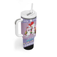 Unicorn Naughty List Tumbler With Handle Christmas Funny - Wonder Print Shop