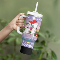 Unicorn Naughty List Tumbler With Handle Christmas Funny - Wonder Print Shop