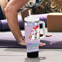 Unicorn Naughty List Tumbler With Handle Christmas Funny - Wonder Print Shop