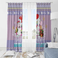 Unicorn Naughty List Window Curtain Christmas Funny - Wonder Print Shop