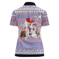 Unicorn Naughty List Women Polo Shirt Christmas Funny - Wonder Print Shop