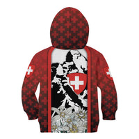 Switzerland Bernese Mountain Dog Kid Hoodie Edelweiss Coat Of Arms