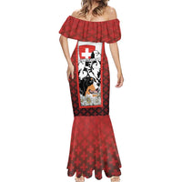 Switzerland Bernese Mountain Dog Mermaid Dress Edelweiss Coat Of Arms