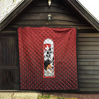 Switzerland Bernese Mountain Dog Quilt Edelweiss Coat Of Arms