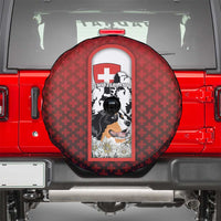 Switzerland Bernese Mountain Dog Spare Tire Cover Edelweiss Coat Of Arms