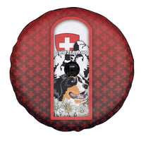 Switzerland Bernese Mountain Dog Spare Tire Cover Edelweiss Coat Of Arms