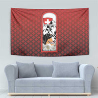Switzerland Bernese Mountain Dog Tapestry Edelweiss Coat Of Arms