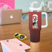Switzerland Bernese Mountain Dog Tumbler With Handle Edelweiss Coat Of Arms