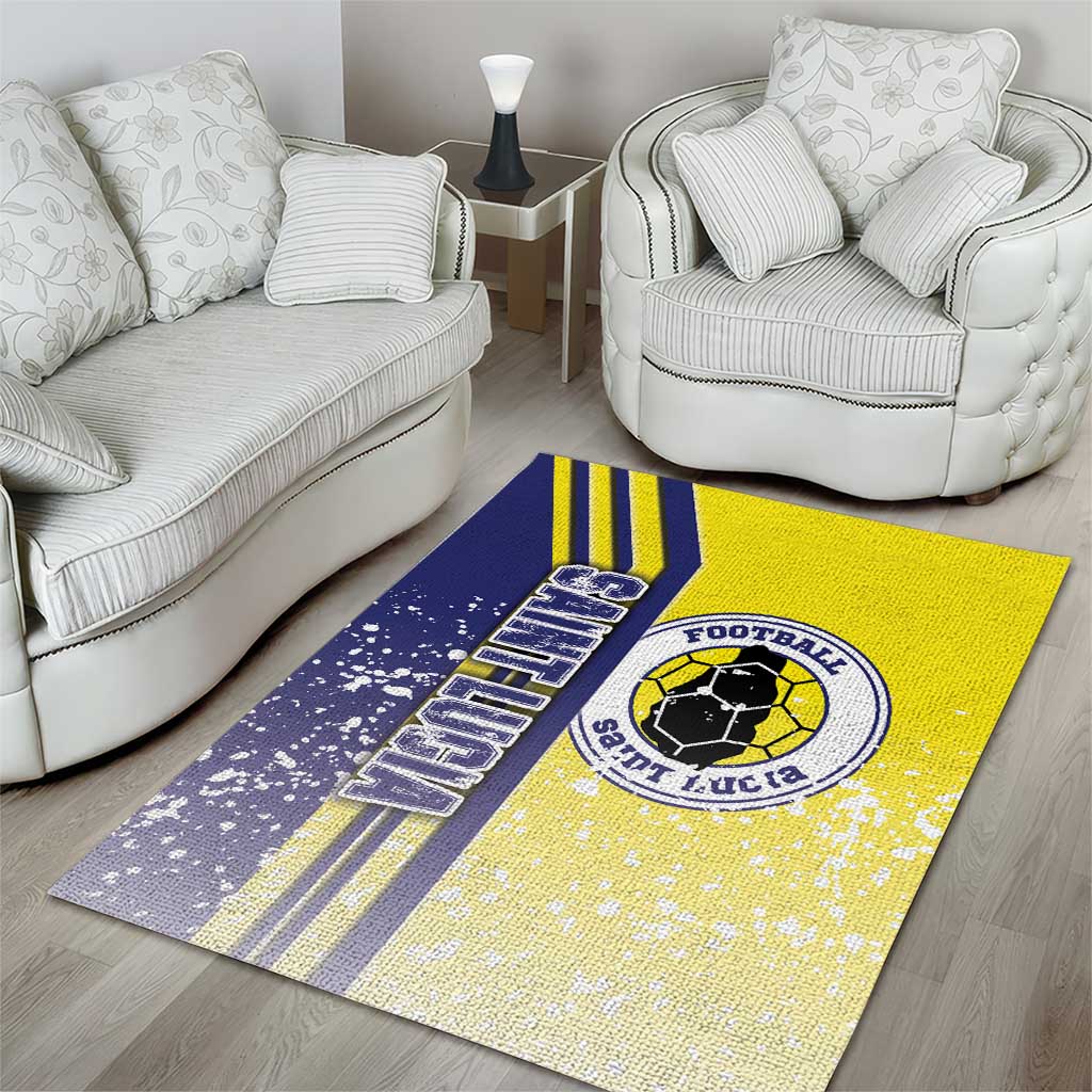 Saint Lucia Football Area Rug Piton Boyz Soccer - Road To Champion