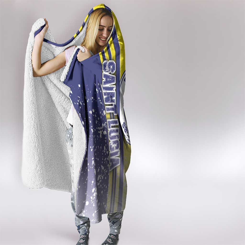 Saint Lucia Football Hooded Blanket Piton Boyz Soccer - Road To Champion