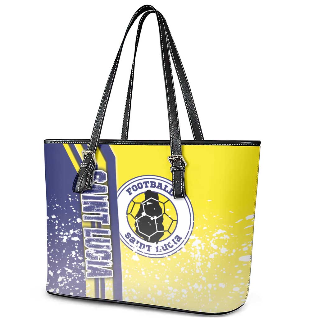 Saint Lucia Football Leather Tote Bag Piton Boyz Soccer - Road To Champion