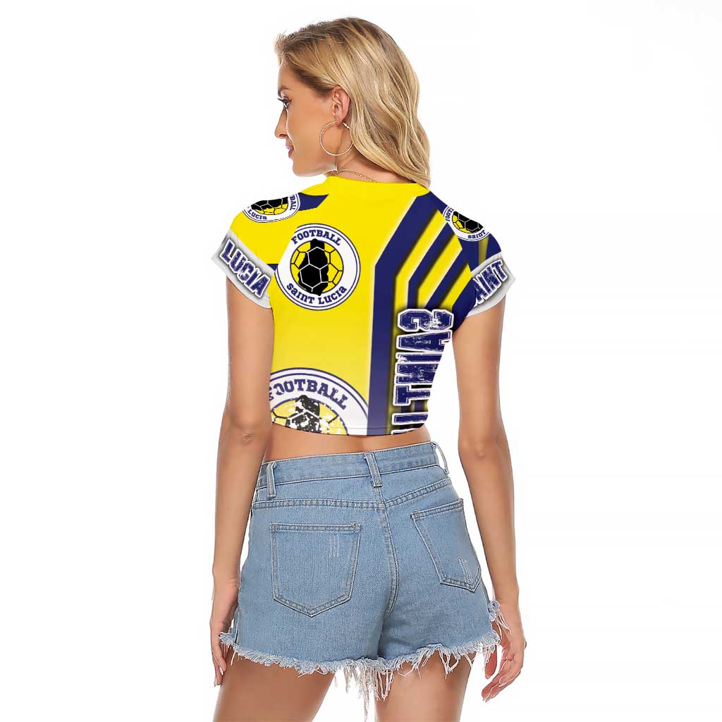 Saint Lucia Football Raglan Cropped T Shirt Piton Boyz Soccer - Road To Champion