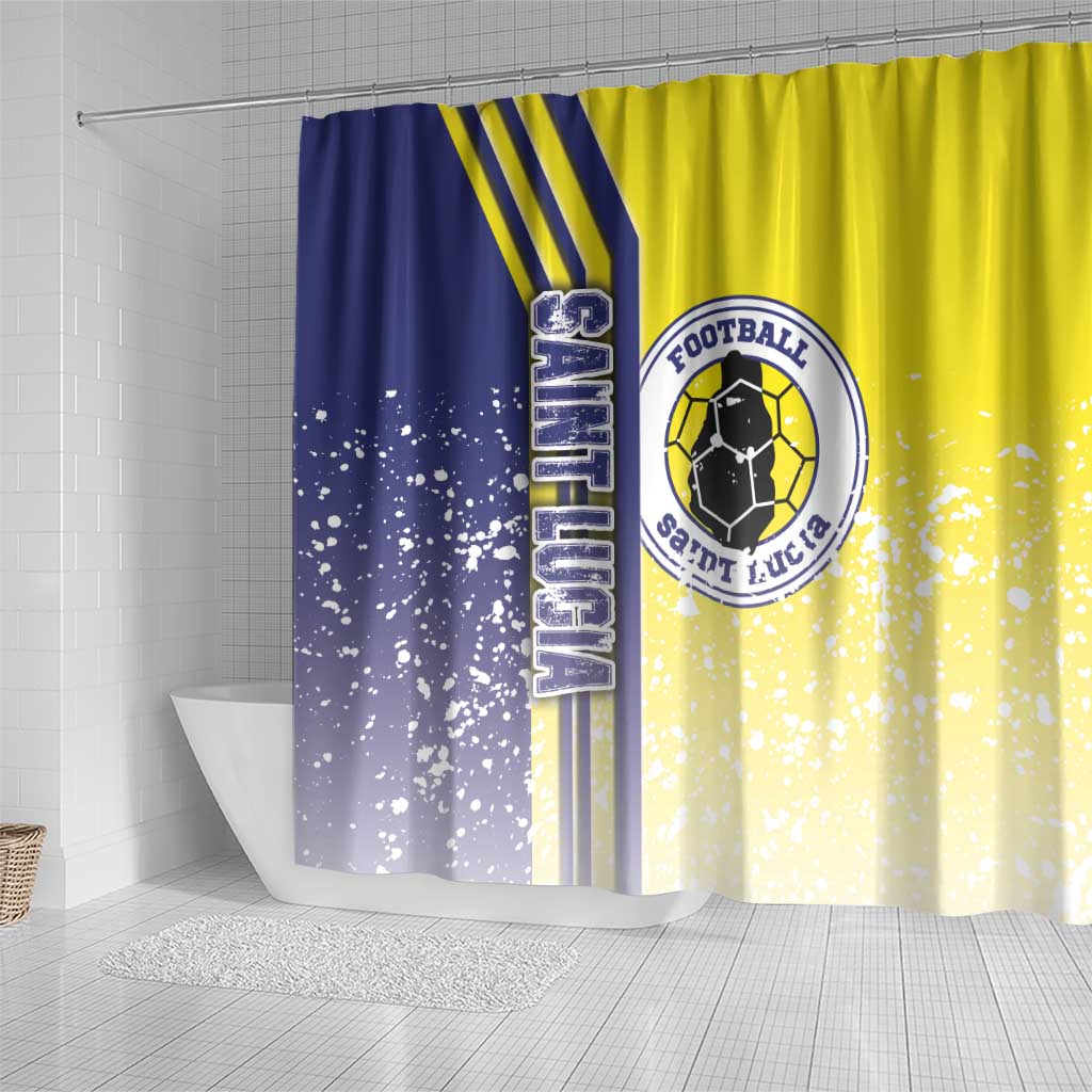 Saint Lucia Football Shower Curtain Piton Boyz Soccer - Road To Champion