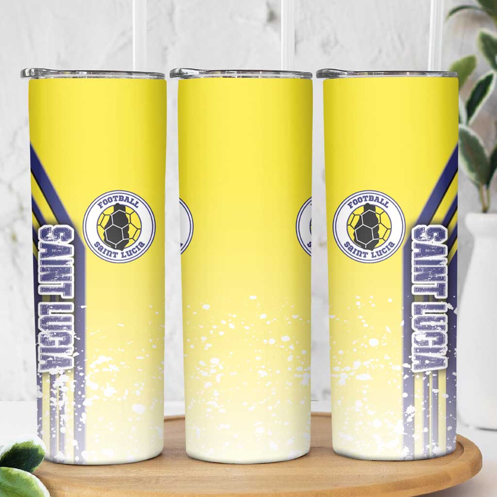 Saint Lucia Football Skinny Tumbler Piton Boyz Soccer - Road To Champion