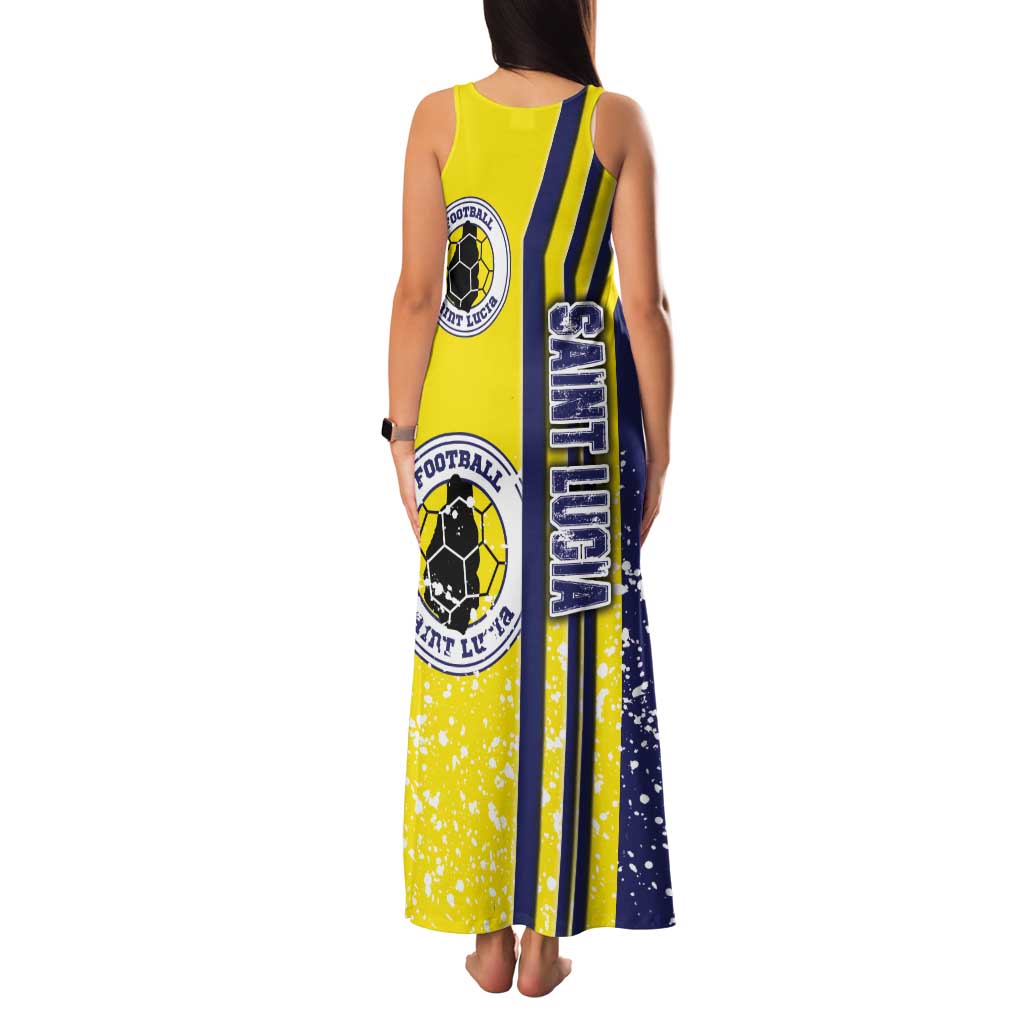 Saint Lucia Football Tank Maxi Dress Piton Boyz Soccer - Road To Champion