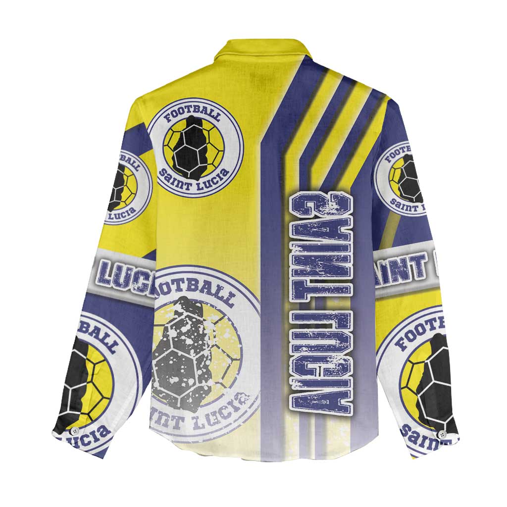 Saint Lucia Football Women Casual Shirt Piton Boyz Soccer - Road To Champion