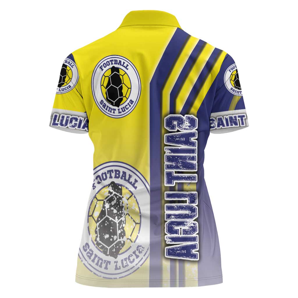 Saint Lucia Football Women Polo Shirt Piton Boyz Soccer - Road To Champion