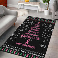 Christmas Tree Breast Cancer Area Rug Survivor - Wonder Print Shop