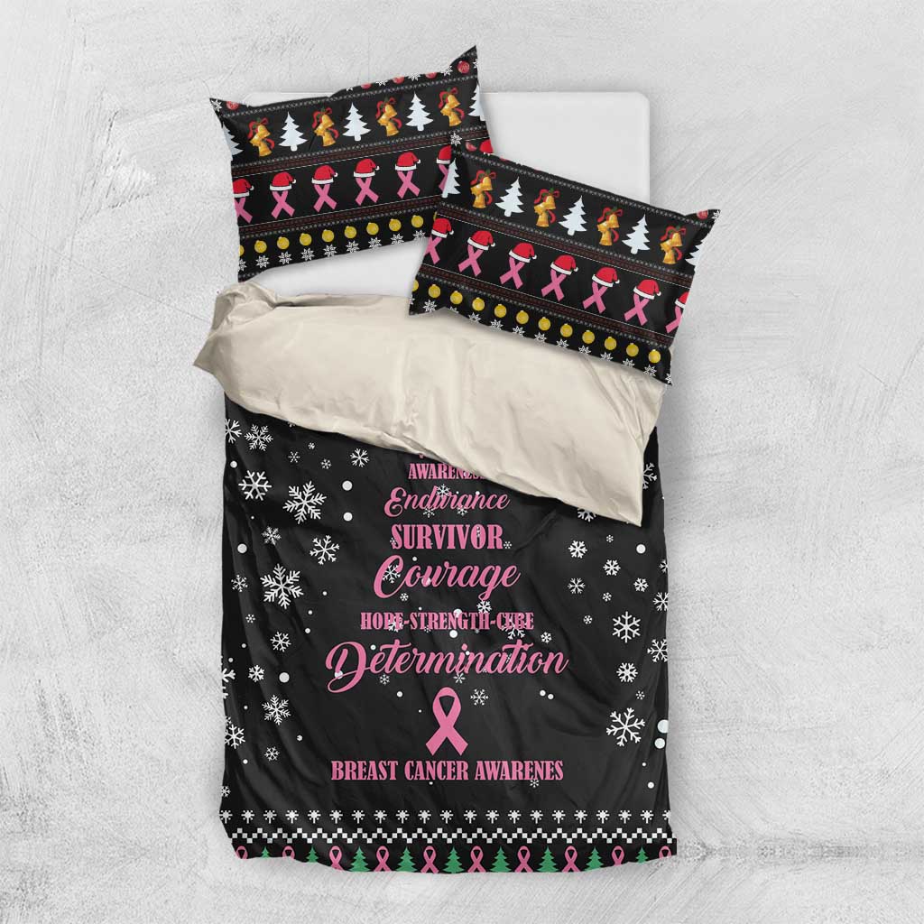 Christmas Tree Breast Cancer Bedding Set Survivor - Wonder Print Shop