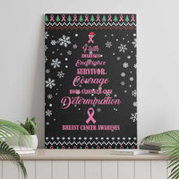 Christmas Tree Breast Cancer Canvas Wall Art Survivor - Wonder Print Shop