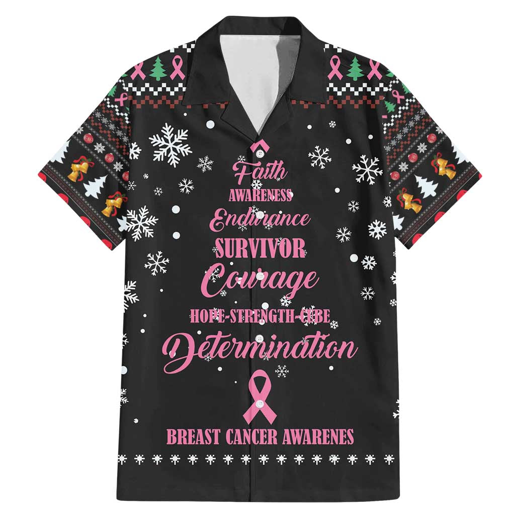 Christmas Tree Breast Cancer Family Matching Mermaid Dress and Hawaiian Shirt Survivor - Wonder Print Shop
