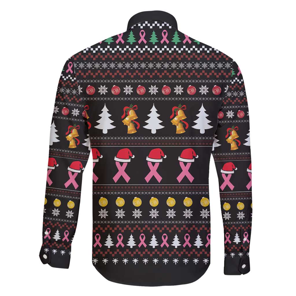 Christmas Tree Breast Cancer Family Matching Short Sleeve Bodycon Dress and Hawaiian Shirt Survivor - Wonder Print Shop