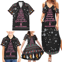 Christmas Tree Breast Cancer Family Matching Summer Maxi Dress and Hawaiian Shirt Survivor - Wonder Print Shop