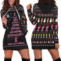 Christmas Tree Breast Cancer Hoodie Dress Survivor - Wonder Print Shop