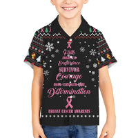 Christmas Tree Breast Cancer Kid Hawaiian Shirt Survivor - Wonder Print Shop