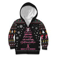 Christmas Tree Breast Cancer Kid Hoodie Survivor - Wonder Print Shop