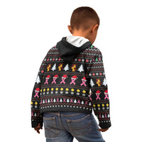 Christmas Tree Breast Cancer Kid Hoodie Survivor - Wonder Print Shop