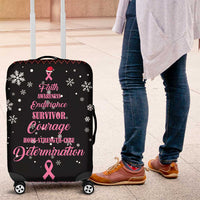 Christmas Tree Breast Cancer Luggage Cover Survivor - Wonder Print Shop