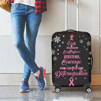 Christmas Tree Breast Cancer Luggage Cover Survivor - Wonder Print Shop