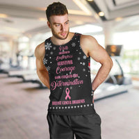 Christmas Tree Breast Cancer Men Tank Top Survivor - Wonder Print Shop