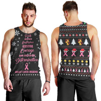 Christmas Tree Breast Cancer Men Tank Top Survivor - Wonder Print Shop