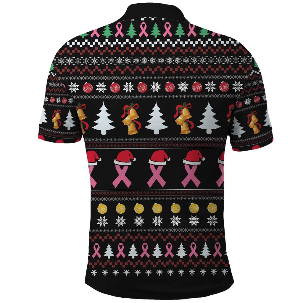 Christmas Tree Breast Cancer Polo Shirt Survivor - Wonder Print Shop