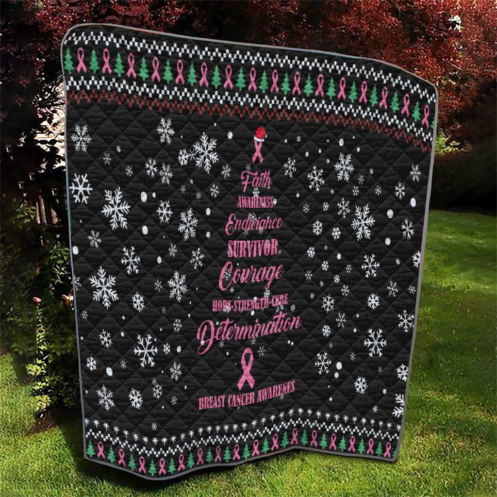 Christmas Tree Breast Cancer Quilt Survivor - Wonder Print Shop