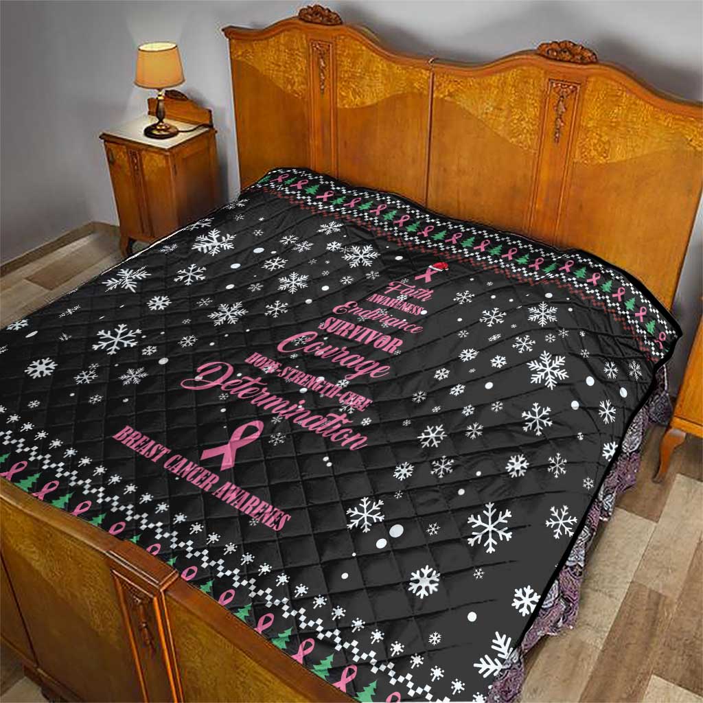 Christmas Tree Breast Cancer Quilt Survivor - Wonder Print Shop