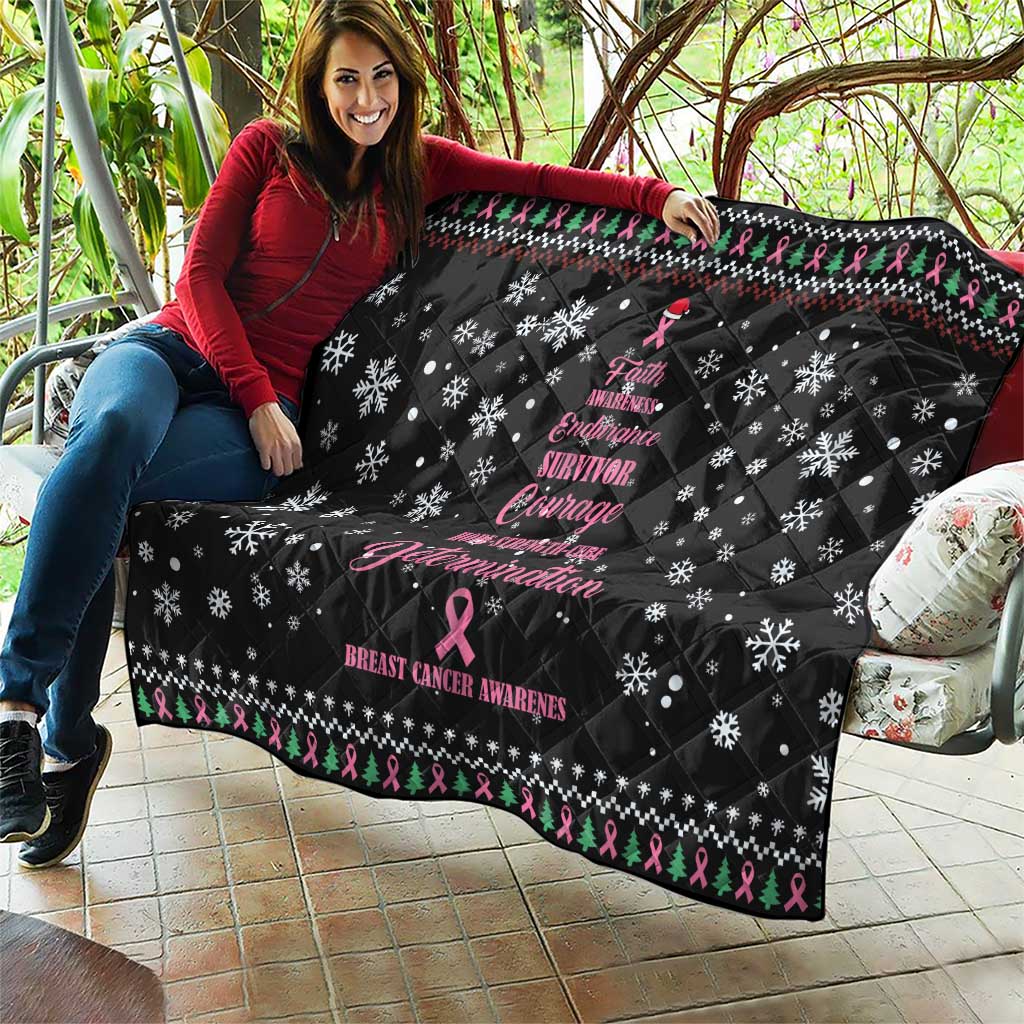 Christmas Tree Breast Cancer Quilt Survivor - Wonder Print Shop