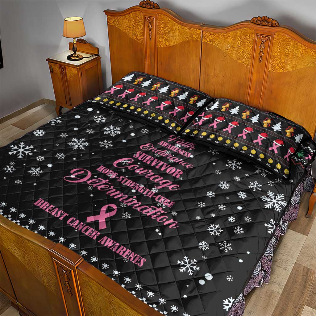 Christmas Tree Breast Cancer Quilt Bed Set Survivor - Wonder Print Shop