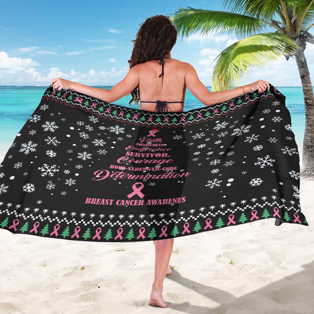 Christmas Tree Breast Cancer Sarong Survivor - Wonder Print Shop