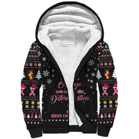 Christmas Tree Breast Cancer Sherpa Hoodie Survivor - Wonder Print Shop