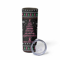 Christmas Tree Breast Cancer Skinny Tumbler Survivor - Wonder Print Shop